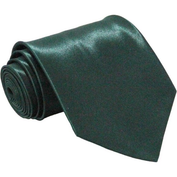 Other - Men's Hunter Green Solid Pure Color 3.75" Imported Satin Formal Neck Ties
